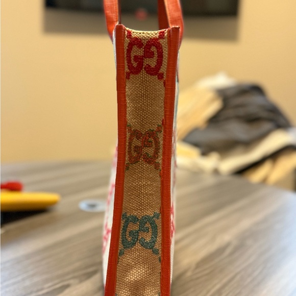 Authentic Gucci Multicolor Canvas Tote Bag - Picture 2 of 6